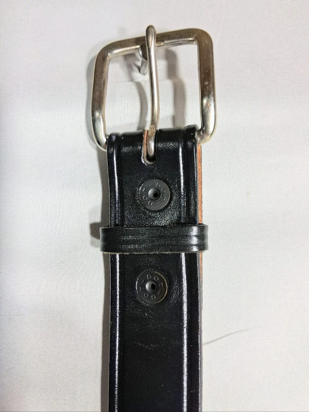 Men's Don Hume Black/Brown Genuine Fine Leather Size 34 Garrison Trouser Belt